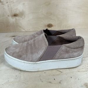 Vince Womens 6.5 Velour Velvet Slip On Athletic Sneaker Shoes Pink